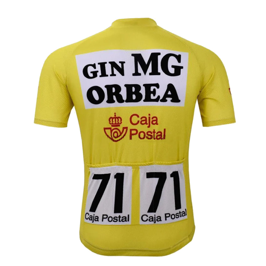 caja postal gin mg yellow cycling jersey