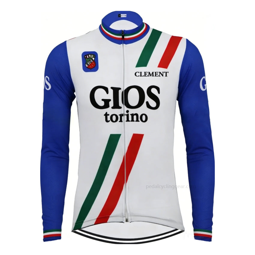 Gios Torino Retro Long Sleeve Cycling Jersey – Clément front view