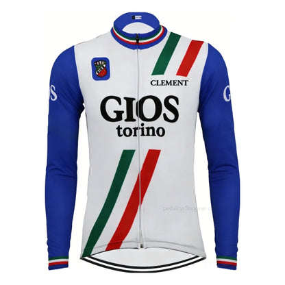 Gios Torino Retro Long Sleeve Cycling Jersey – Clément front view