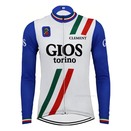 Gios Torino Retro Long Sleeve Cycling Jersey – Clément front view