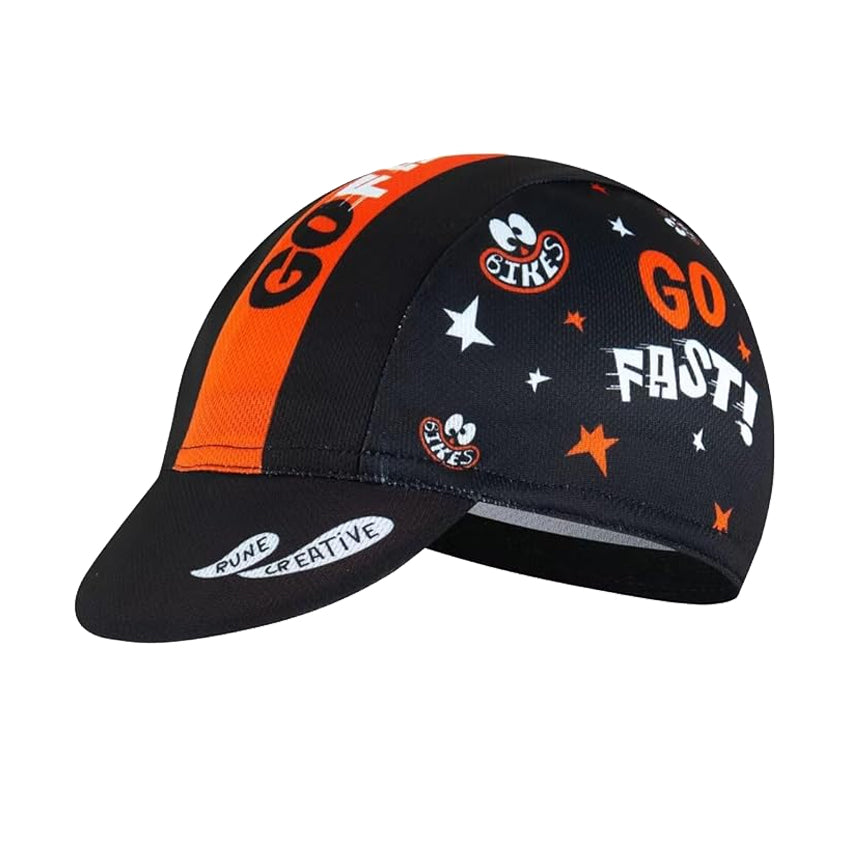 Go Fast! Retro Cycling Cap — Cartoon Bike Hat