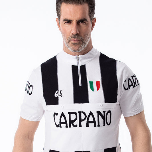 G.S. Carpano wool jersey - half-zip collar detail