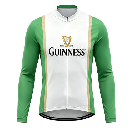 Guinness Estd 1759 Retro Long Sleeve Cycling Jersey Front View