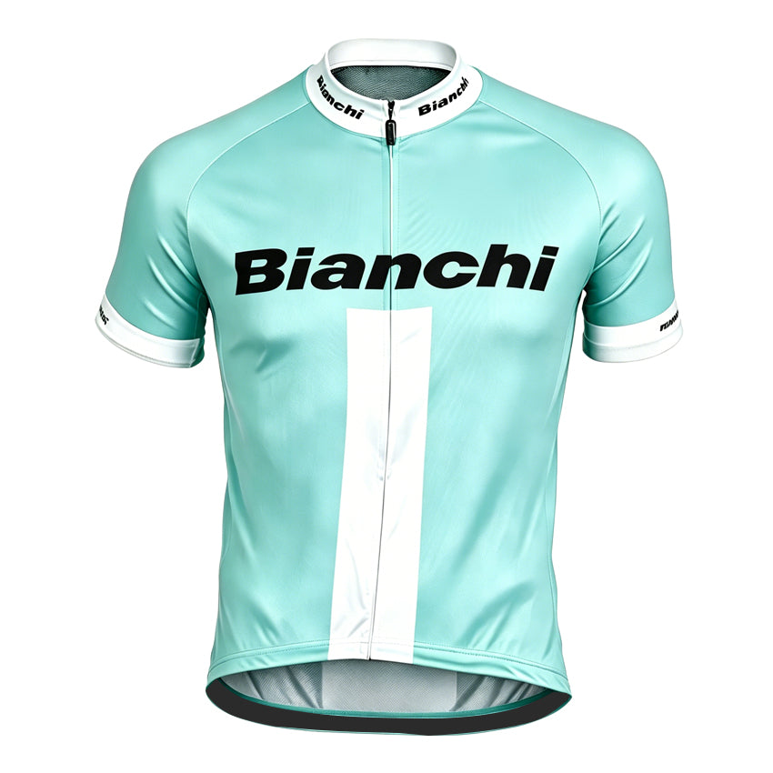 Bianchi Classic Retro Short Sleeve Cycling Jersey Celeste Green