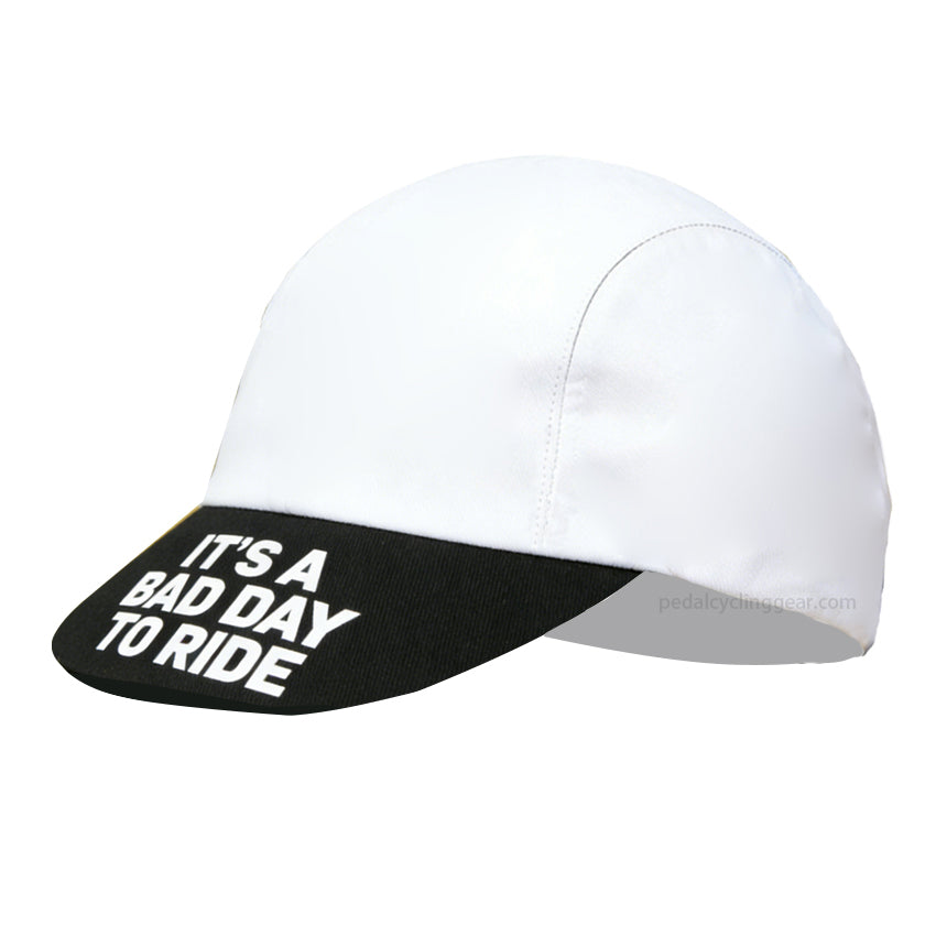 it's a bad day to ride white bike cap
