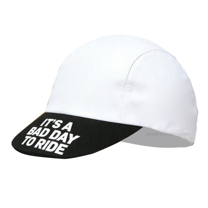 it's a bad day to ride white bike cap