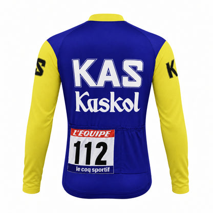 KAS Kaskol Retro Long Sleeve Cycling Jersey, back view