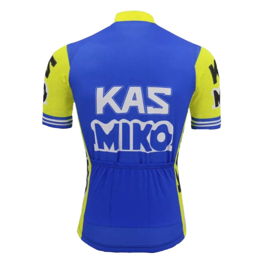 Kas Miko Retro Blue Cycling Jerseys