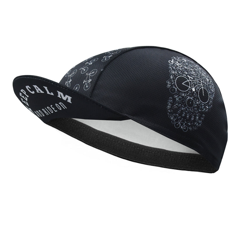 Keep Calm and Ride On Cycling Cap - Breathable Skull Bicycle Hat