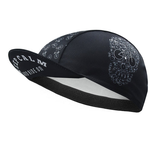 Keep Calm and Ride On Cycling Cap - Breathable Skull Bicycle Hat
