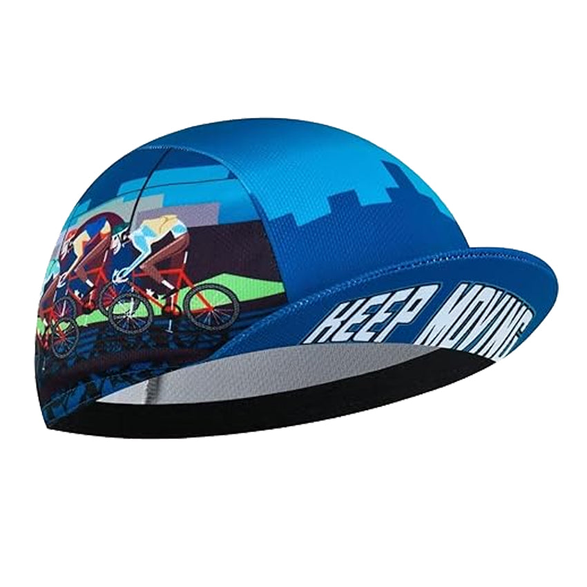 Keep Moving Cycling Cap | Retro Cartoon Bike Hat