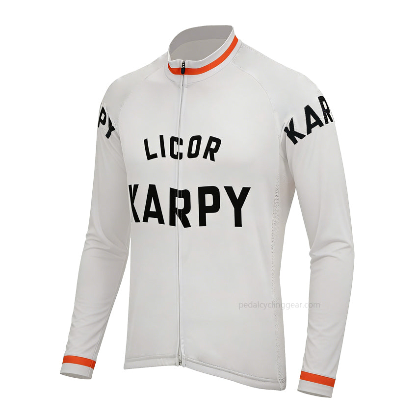 Licor Karpy Retro Long Sleeve Cycling Jersey front view