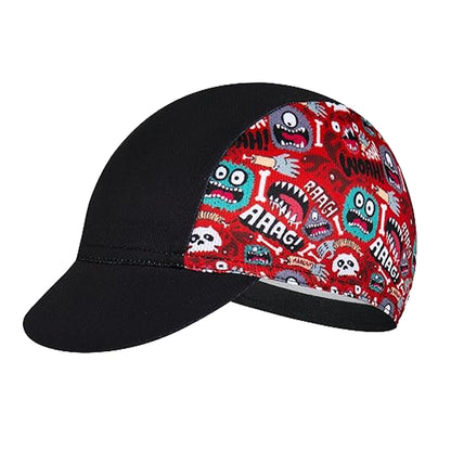Live to Ride Monster Graffiti Cycling Cap - Retro Comic Skull Bike Hat
