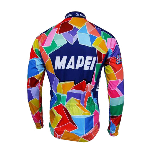 Men's Mapei Long Sleeve Retro Cycling Jersey