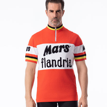 Mars Flandria retro wool cycling jersey - front view