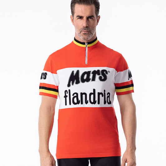 Mars Flandria retro wool cycling jersey - front view
