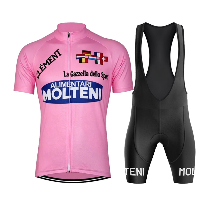 Men's Molteni Giro d'Italia Retro Cycling
 Jersey Set — Eddy Merckx