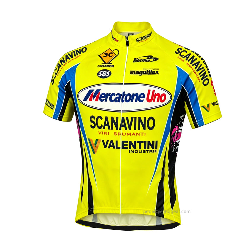 2003 Mercatone Uno Retro Yellow Cycling Jersey