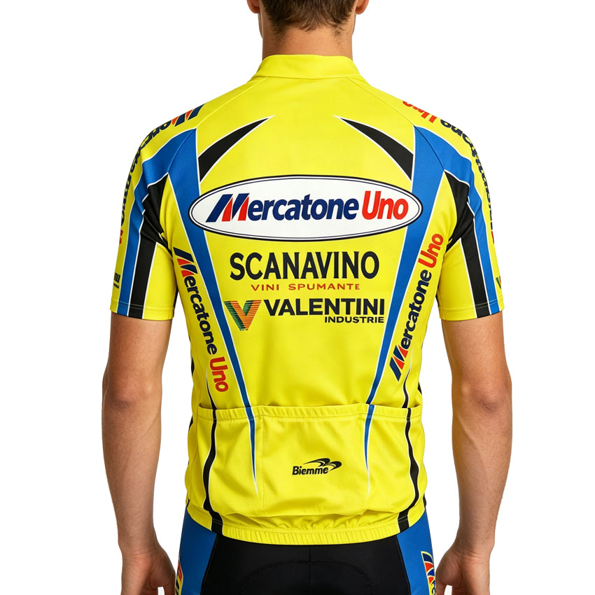 Mercatone Uno Retro Yellow Cycling Jersey