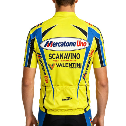 Mercatone Uno Retro Yellow Cycling Jersey