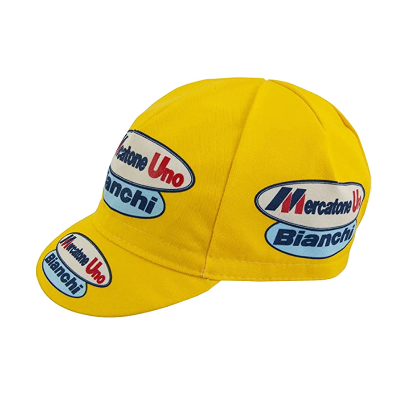 Retro Mercatone Uno Bianchi Cycling Cap