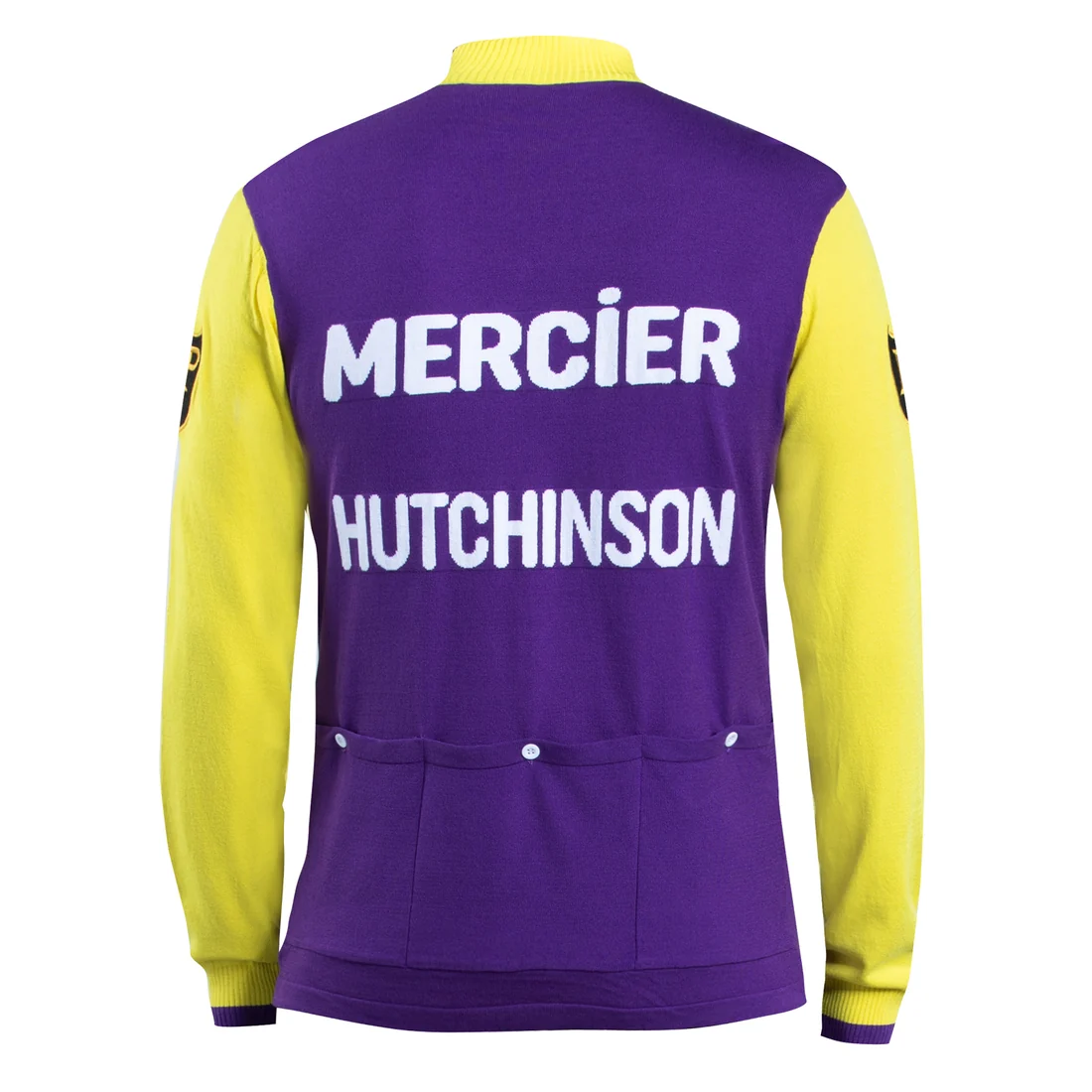 Back view of Mercier Hutchinson vintage long sleeve cycling jersey