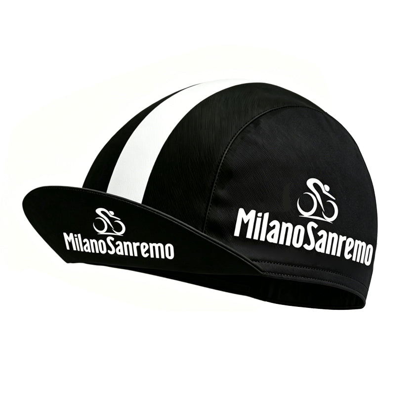 Milano Sanremo Black Cycling Cap
