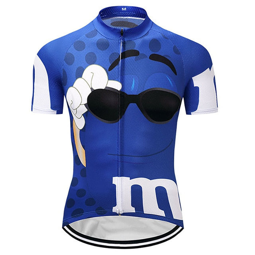 M&M Funny Blue Cycling Jersey
