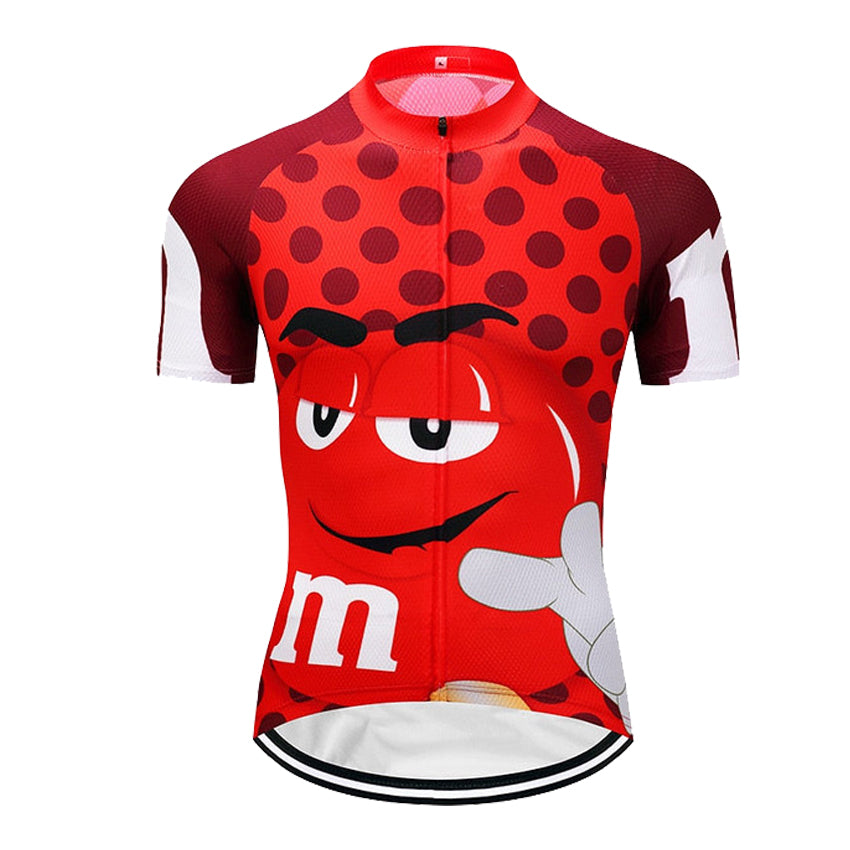 M&M Funny Red Cycling Jersey