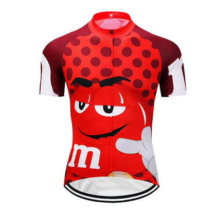 M&M Funny Red Cycling Jersey
