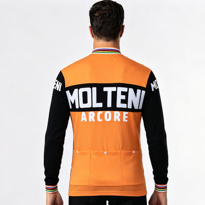 Back view of Molteni Arcore vintage long sleeve cycling jersey