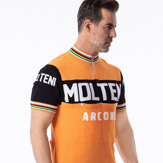 Molteni Arcore wool jersey - black chest band logo detail