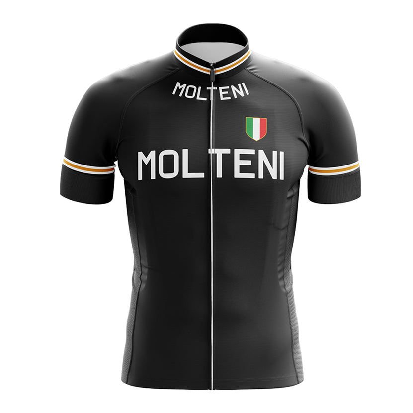 molteni black cycling jersey