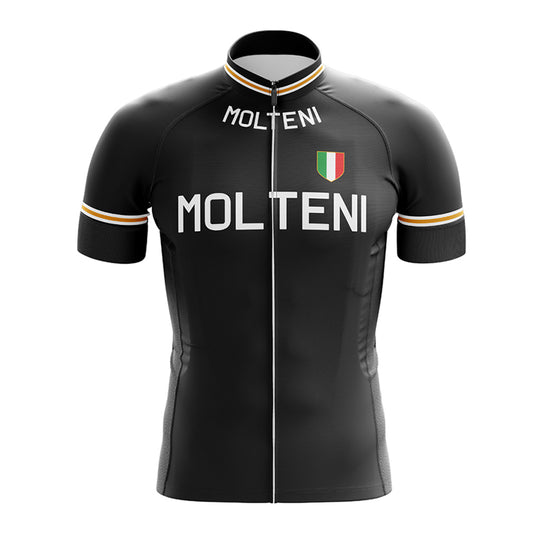 molteni black cycling jersey