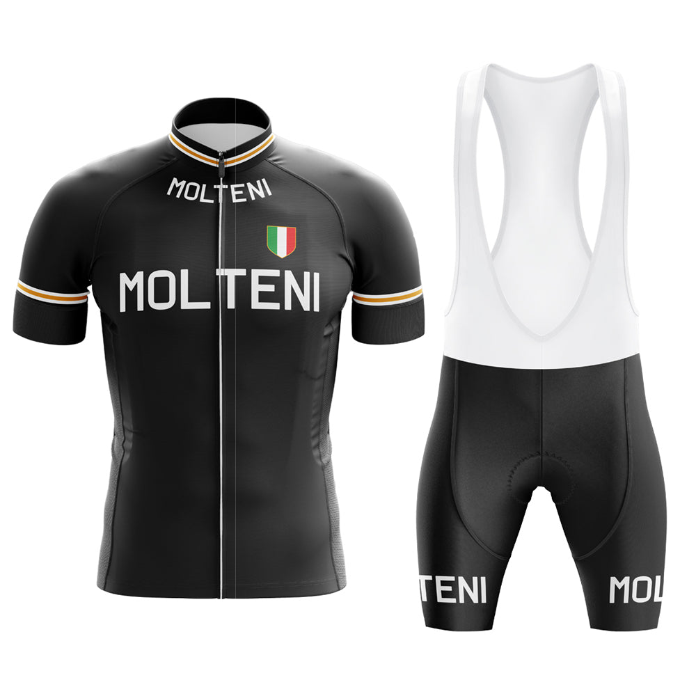 Molteni Retro Black Cycling Jersey Set