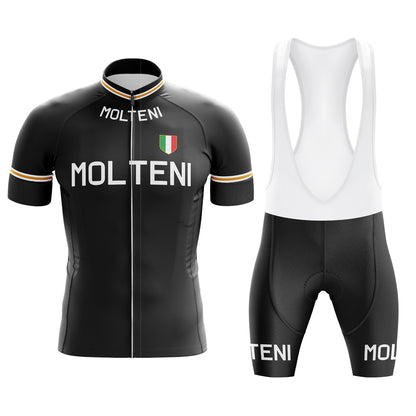 Molteni Retro Black Cycling Jersey Set