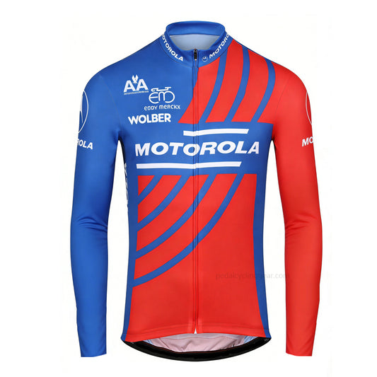 Motorola Retro Long Sleeve Cycling Jersey front view