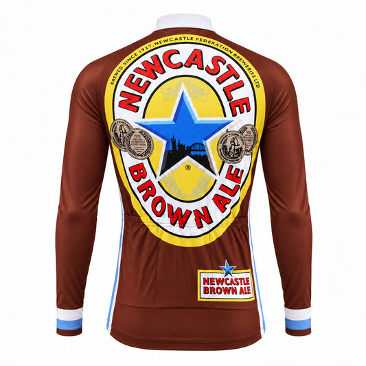 Newcastle Brown Ale Retro Long Sleeve Cycling Jersey – back view