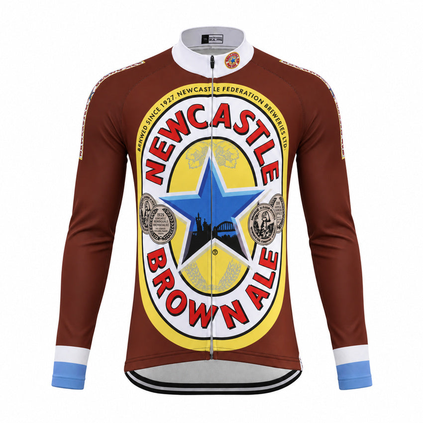 Newcastle Brown Ale Retro Long Sleeve Cycling Jersey – front view