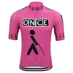 once retro pink cycling jersey