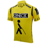 once retro yellow cycling jersey