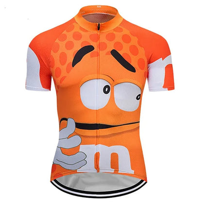Orange M&M Cycling Jersey | Fun Road Bike Jersey