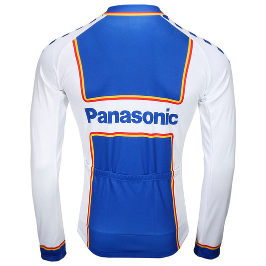 Men's Panasonic Long Sleeve Retro Cycling Jersey