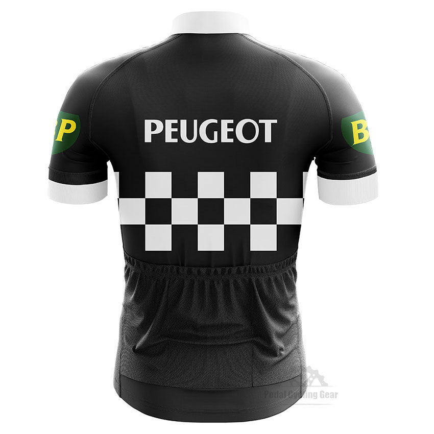 peugeot vintage black cycling Jerseys