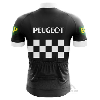 peugeot vintage black cycling Jerseys