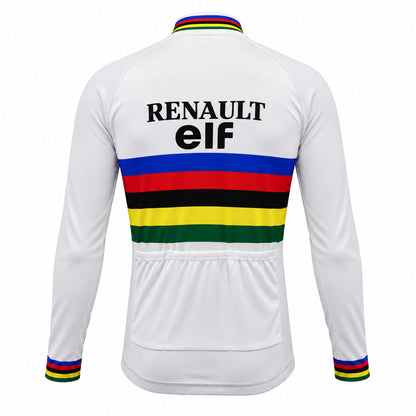 Renault Elf Retro Long Sleeve Cycling Jersey, alternate front view