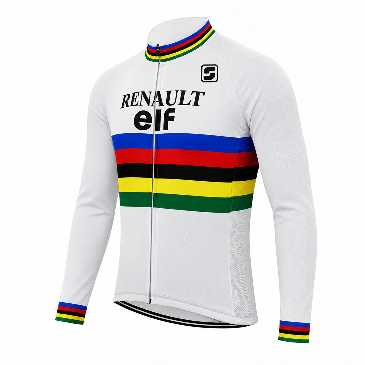Renault Elf Retro Long Sleeve Cycling Jersey, front view