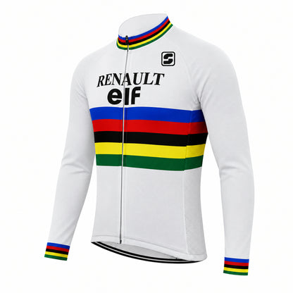Renault Elf Retro Long Sleeve Cycling Jersey, front view