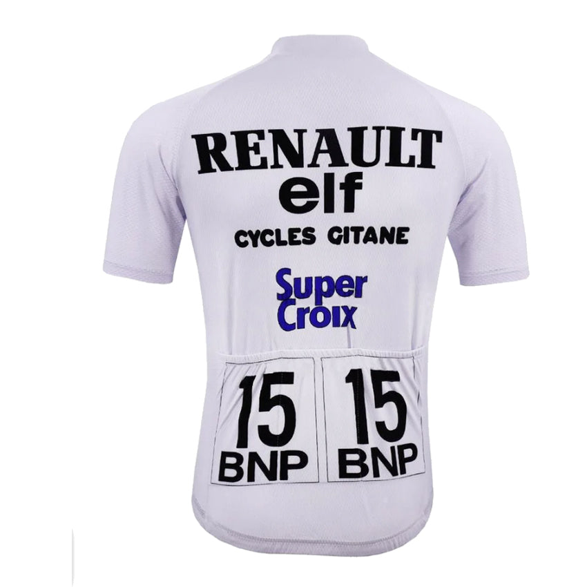 renault elf white cycling jersey