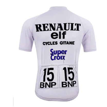 renault elf white cycling jersey